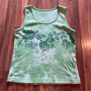 Early 2000s y2k faded glory halter tank top size XL Hawaiian floral halter tank